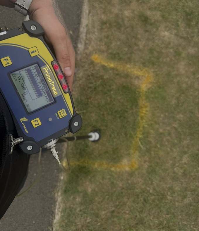 HUBB Group engineer conducting non-destructive leak detection in Hampstead